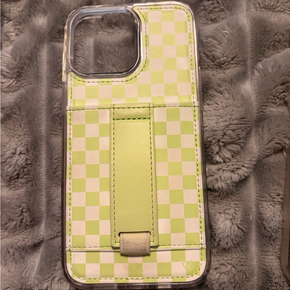 Stylish Phone Case with Kickstand - Tan and Cream 15 pro max